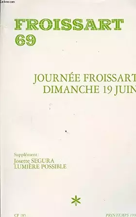 Couverture du produit · JOURNEE FROISSART DIMANCHE 19 JUIN [Broch_] by COLLECTIF