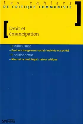 Couverture du produit · Les cahiers de critique communiste : Droit et émancipation