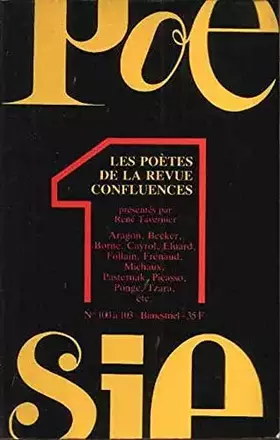 Couverture du produit · Les poètes de la revue Confluences n°100 à103