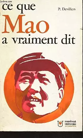 Couverture du produit · CE QUE MAO A VRAIMENT DIT