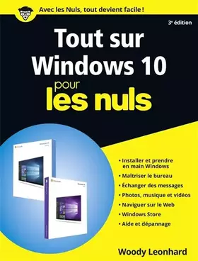 Couverture du produit · Tout sur Windows 10 pour les Nuls, grand format, 3e édition
