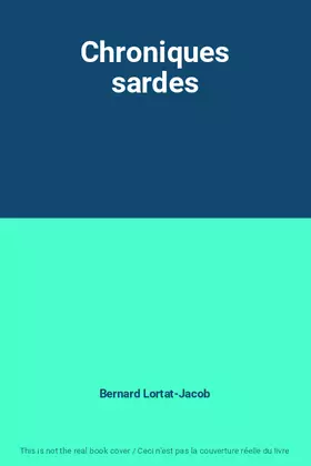 Couverture du produit · Chroniques sardes