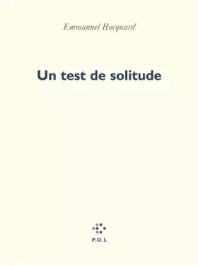 Couverture du produit · Un test de solitude