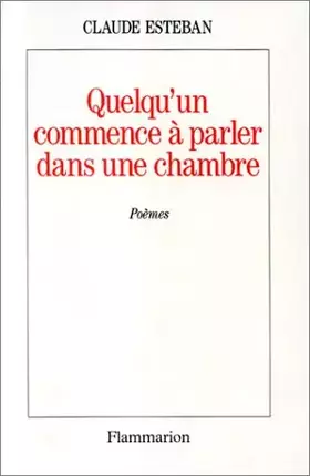 Couverture du produit · Quelqu'un commence à parler dans une chambre