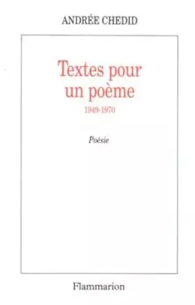 Couverture du produit · Textes pour un poème, 1949-1970