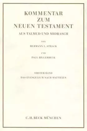 Couverture du produit · Kommentar zum Neuen Testament, 6 Bde., Bd.1, Das Evangelium nach Matthäus