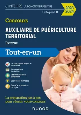 Couverture du produit · Concours Auxiliaire de puériculture territorial 2023-2024: Tout-en-un (2023-2024)