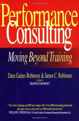 Couverture du produit · Performance Consulting: Moving Beyond Training