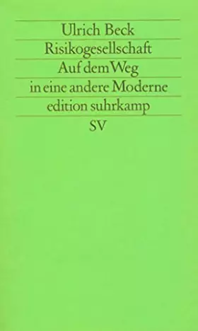 Couverture du produit · Risikogesellschaft. Auf dem Weg in eine andere Moderne