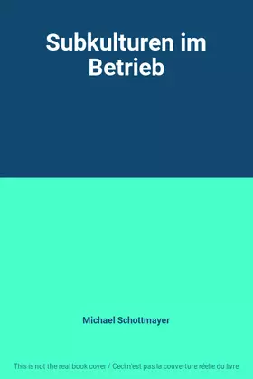 Couverture du produit · Subkulturen im Betrieb