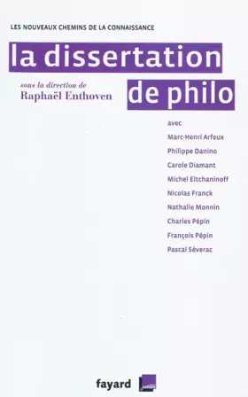 Couverture du produit · La Dissertation de philo
