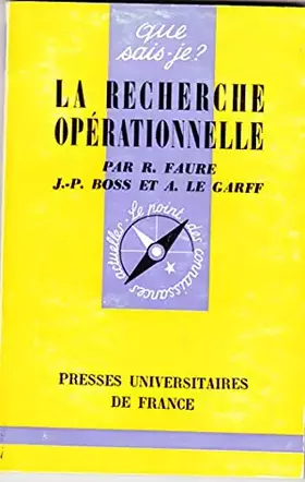 Couverture du produit · La recherche opérationnelle