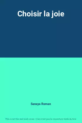 Couverture du produit · Choisir la joie