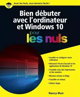 Couverture du produit · Bien débuter avec l'ordinateur et Windows 10 Pour les Nuls