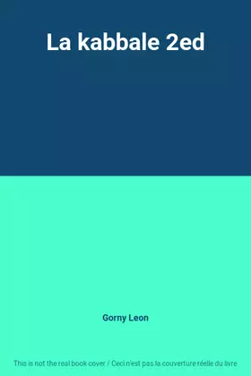 Couverture du produit · La kabbale 2ed