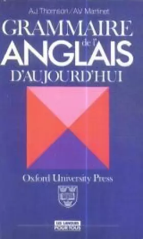 Couverture du produit · Grammaire de l'anglais d'aujourd'hui