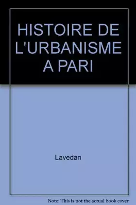 Couverture du produit · Histoire de l'urbanisme à Paris