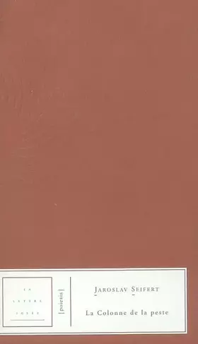 Couverture du produit · La colonne de la peste