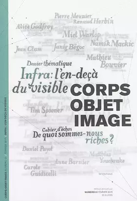 Couverture du produit · Revue Corps-Objet-Image N 01 : l Infra : l en-Deca du Visible