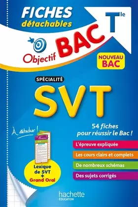 Couverture du produit · Objectif BAC Fiches détachables Spécialité SVT tle