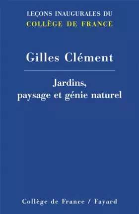 Couverture du produit · Jardins, paysage et génie naturel