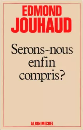 Couverture du produit · Serons-nous enfin compris ?