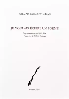 Couverture du produit · Je voulais écrire un poème