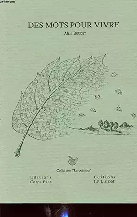 Couverture du produit · DES MOTS POUR VIVRE avec un envoi de l auteur.