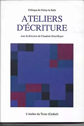 Couverture du produit · Ateliers d'écriture