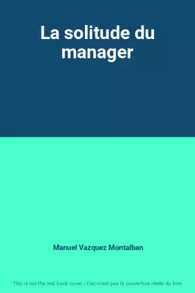 Couverture du produit · La solitude du manager