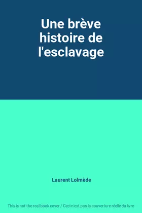 Couverture du produit · Une brève histoire de l'esclavage