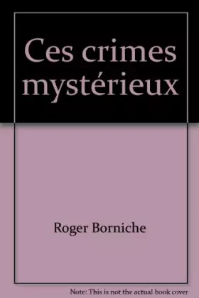 Couverture du produit · Ces crimes mystérieux