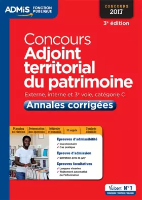 Couverture du produit · Concours Adjoint territorial du patrimoine - Annales corrigées - Catégorie C - Concours 2017