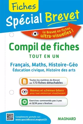 Couverture du produit · Compil de fiches Tout en un 3e : Français, maths, histoire-géo, éducation civique, histoire des arts