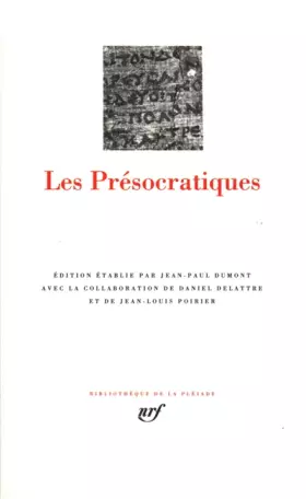 Couverture du produit · Les Présocratiques