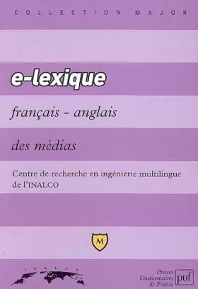 Couverture du produit · E - Lexique français/anglais des médias