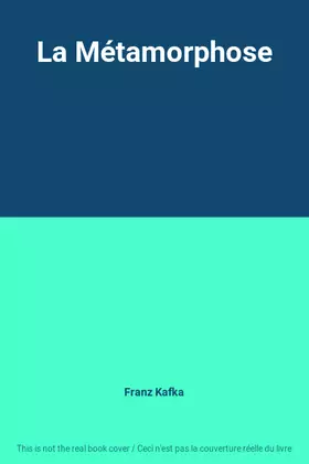 Couverture du produit · La Métamorphose