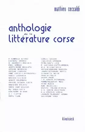 Couverture du produit · Anthologie de la littérature corse