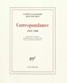 Couverture du produit · Correspondance: (1919-1968)