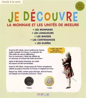 Couverture du produit · Je découvre la monnaie et les unités de mesure