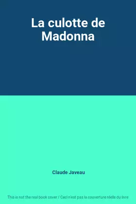 Couverture du produit · La culotte de Madonna