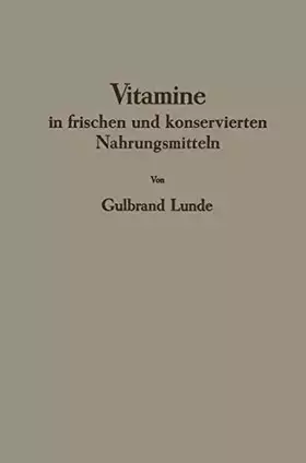 Couverture du produit · Vitamine in frischen und konservierten Nahrungsmitteln
