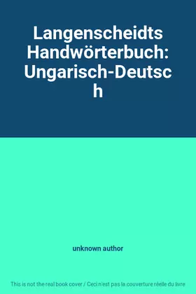 Couverture du produit · Langenscheidts Handwörterbuch: Ungarisch-Deutsch