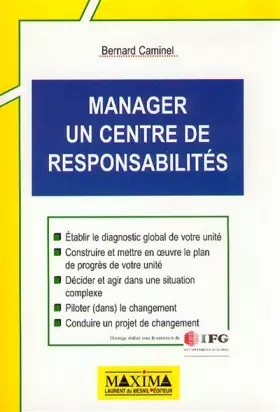 Couverture du produit · Manager un centre de responsabilités