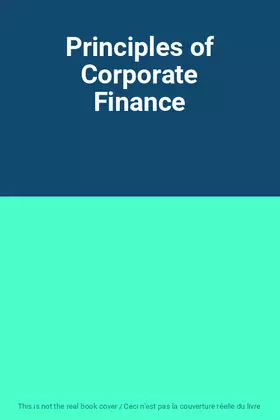 Couverture du produit · Principles of Corporate Finance