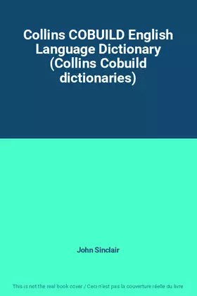 Couverture du produit · Collins COBUILD English Language Dictionary (Collins Cobuild dictionaries)