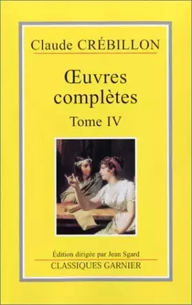 Couverture du produit · Oeuvres complètes, tome 4