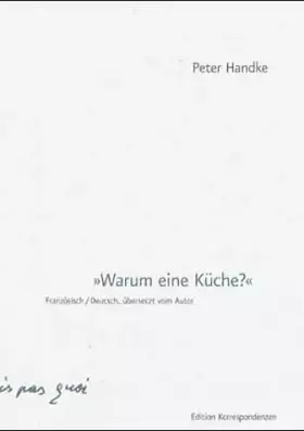 Couverture du produit · Warum eine Küche?: Texte für das Schauspiel La Cuisine