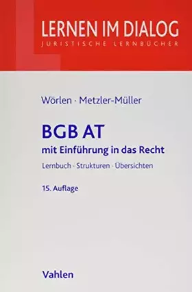 Couverture du produit · BGB AT: mit Einführung in das Recht (Lernen im Dialog)
