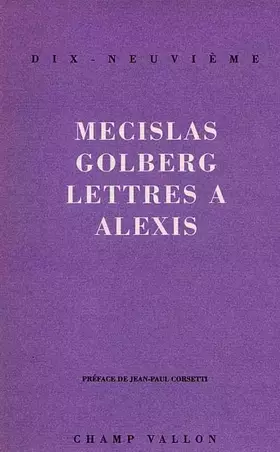 Couverture du produit · Lettres à Alexis